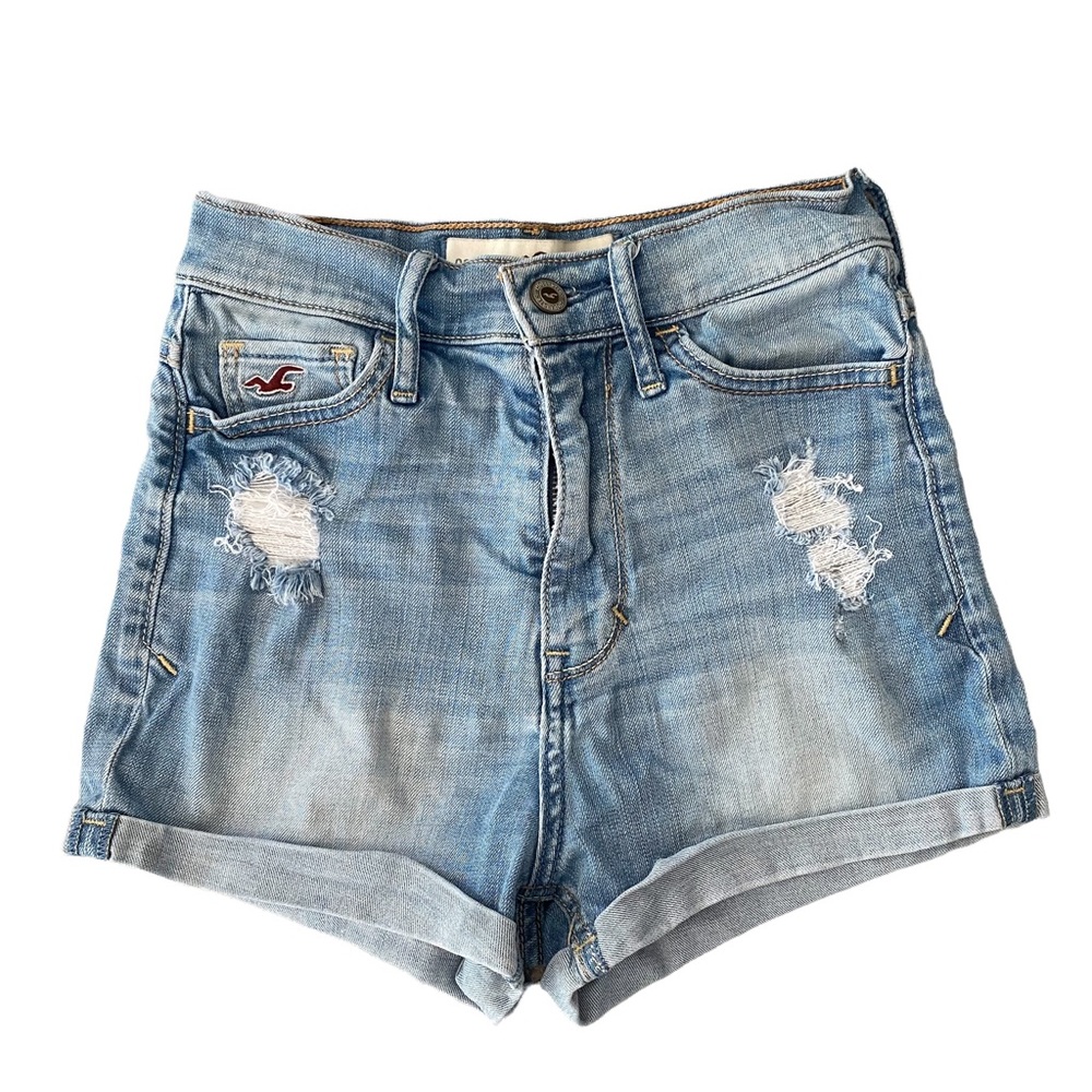 Hollister High Rise Mom Short 00 23 Distressed